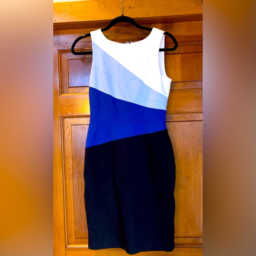 White House Black Market color Block Sheath Dress